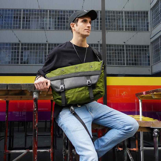 Bradley Upcycled Water Resistant Bike Messenger Bag-1