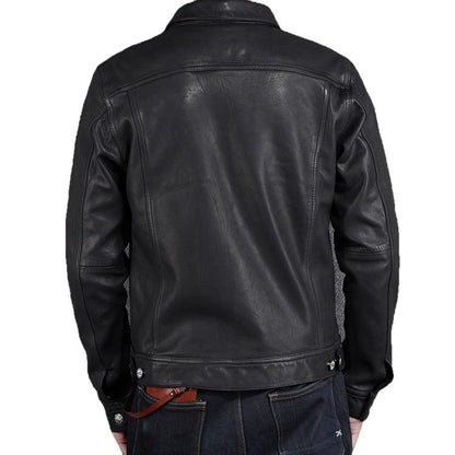 Brix Men's Leather Jacket Sheepskin Coat-1