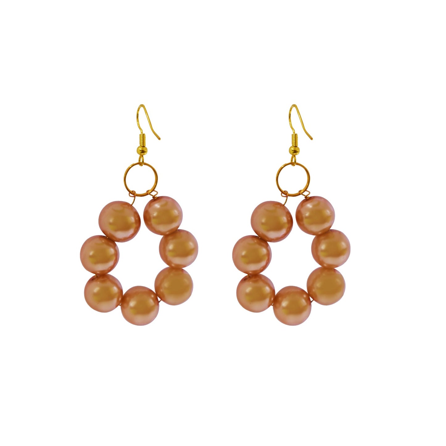 Bronze Glass Pearl Earrings, Glass Pearl Jewelry, Unique Earrings | by lovedbynlanla