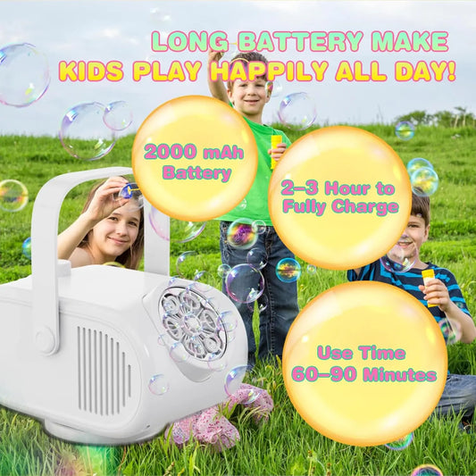Bubble Machine Automatic Bubble Blower for Kids Outdoor Fun-1