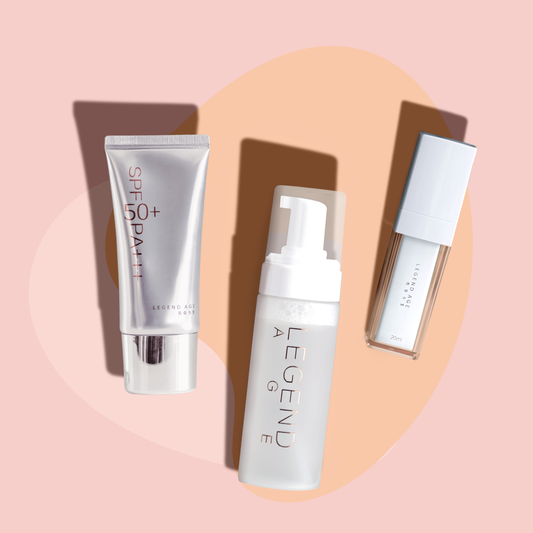 Radiant Sun Shield & Hydration Kit | Cleanse, Hydration + Nourishing SPF50 | Legend Age-0
