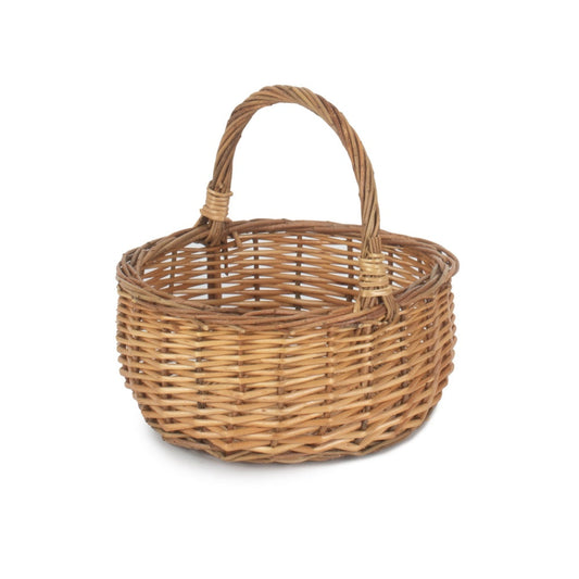 Two Tone Willow Mini Wicker Shopping Basket-0