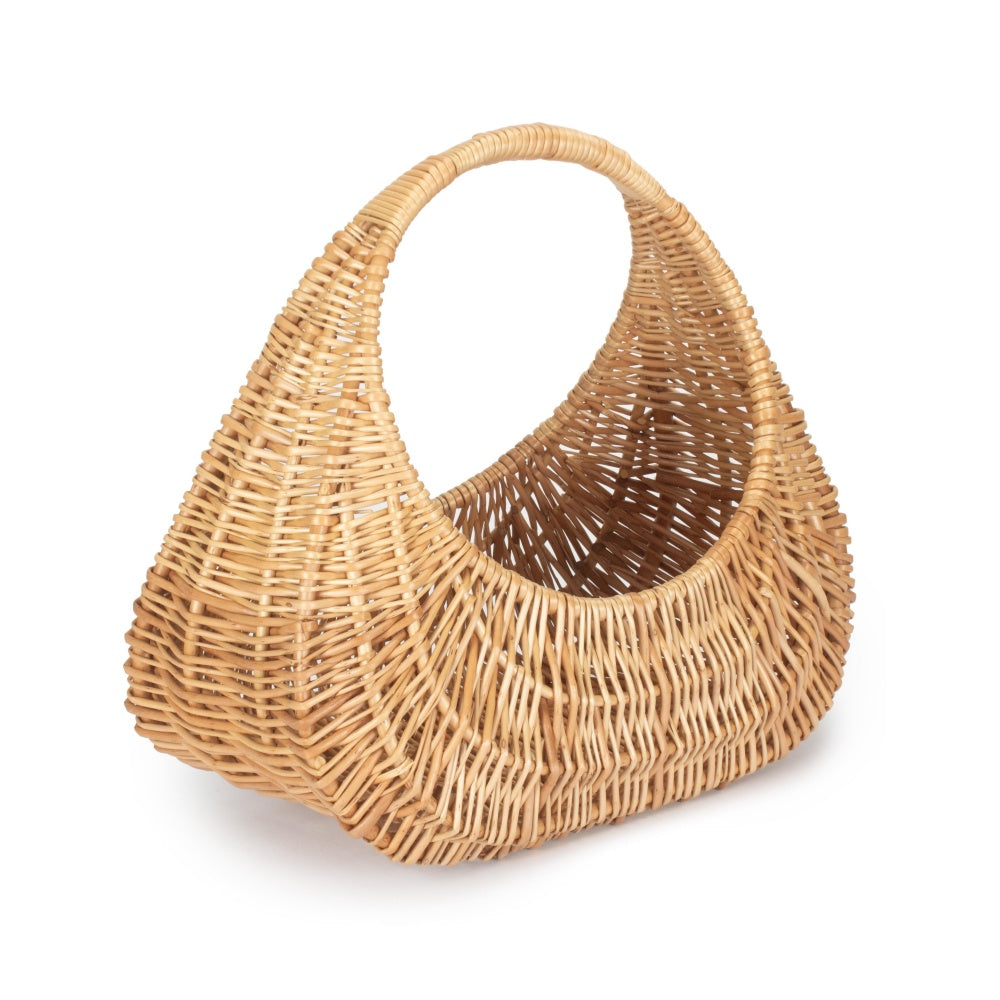 Buff Willow Gondola Wicker Shopping Basket-0