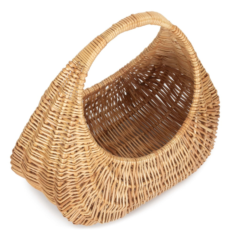 Buff Willow Gondola Wicker Shopping Basket-1