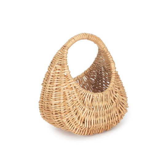 Small Gondola Buff Willow Shopping Basket-0