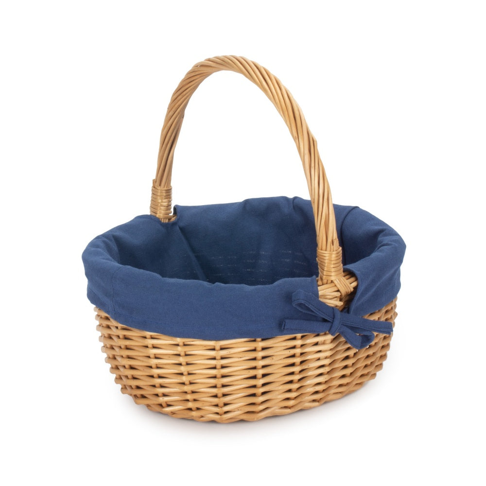 Full Buff Willow Childs Oval Wicker Shopping Basket-8