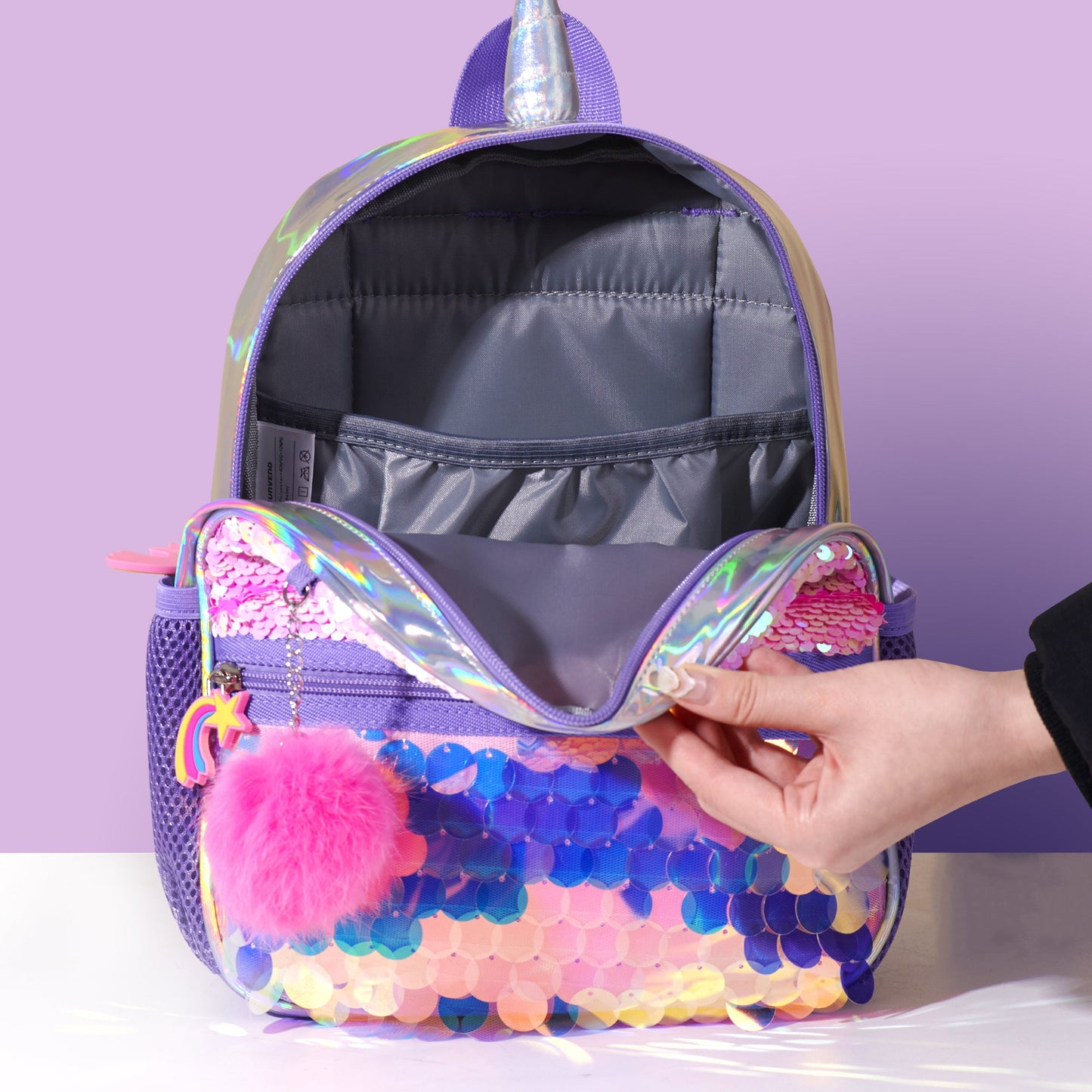 Unicorn Sequin Backpack-2