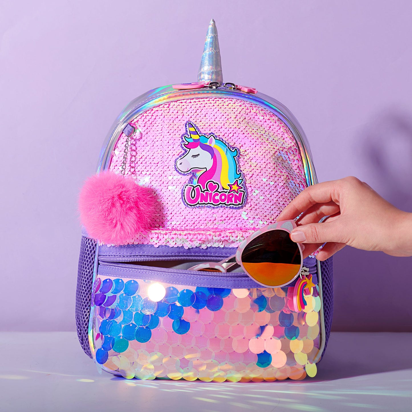 Unicorn Sequin Backpack-3