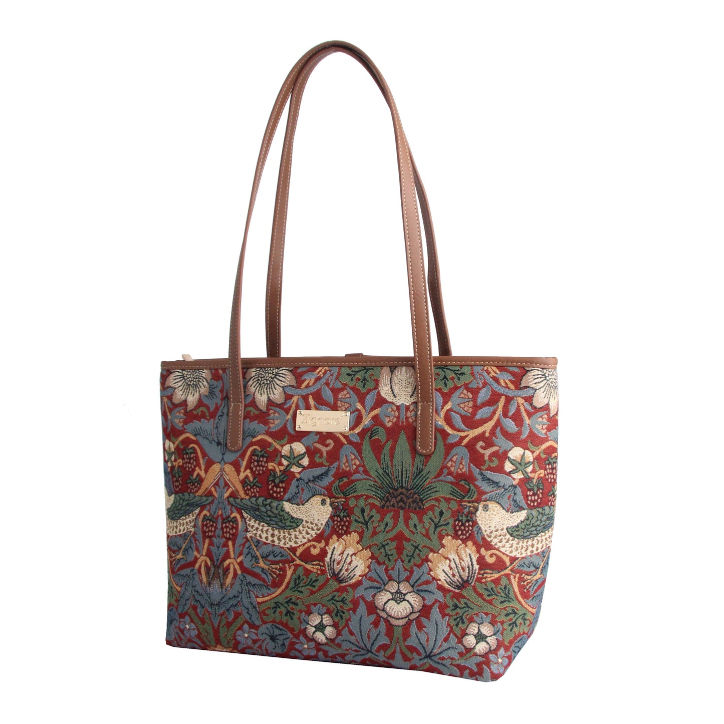 William Morris Strawberry Thief Red - College Bag-4