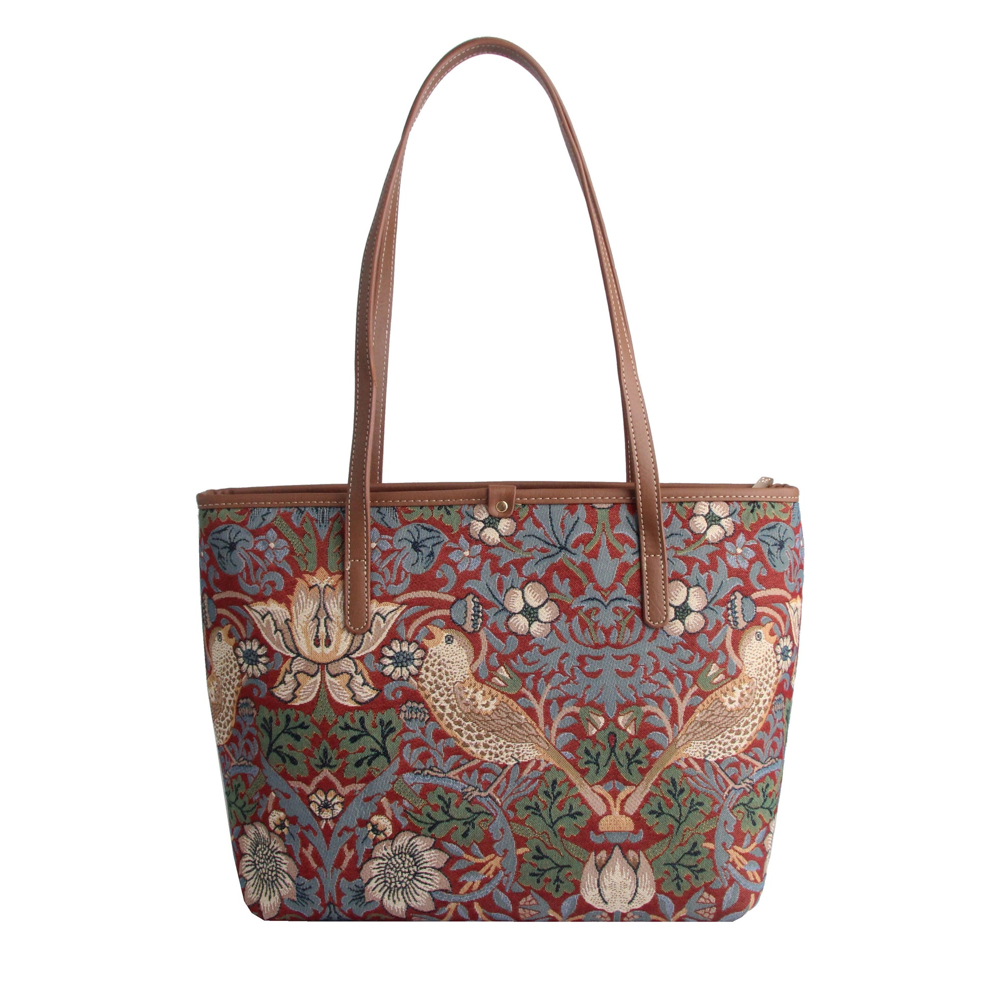 William Morris Strawberry Thief Red - College Bag-2