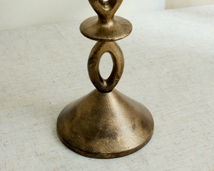 Cessna Gold Candle Holder Irregular Shape-1