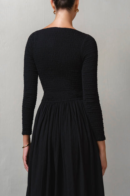 Chantilly Long Sleeve Smocked Dress-3