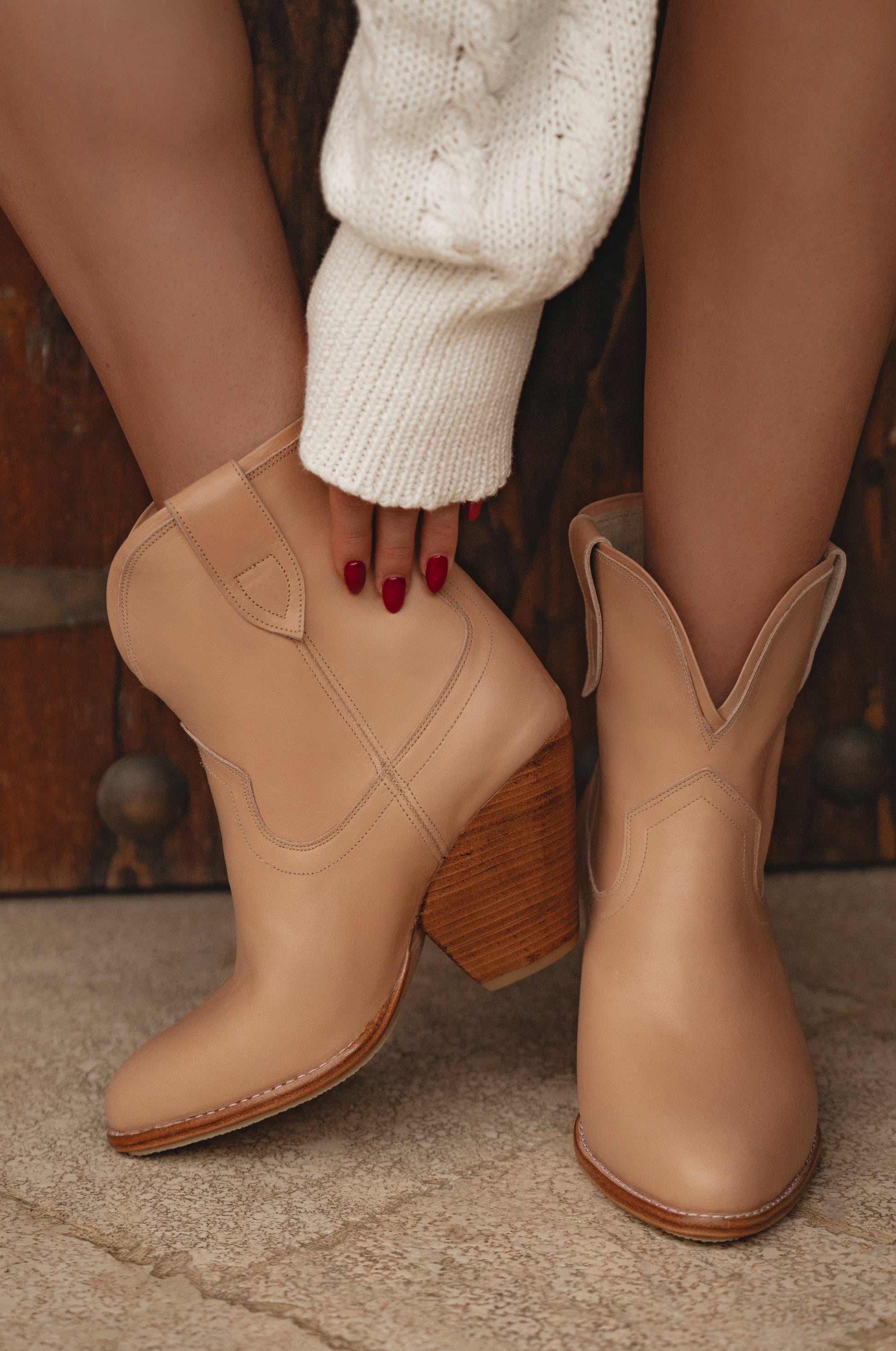 Charro Cowboy Leather Boots-1