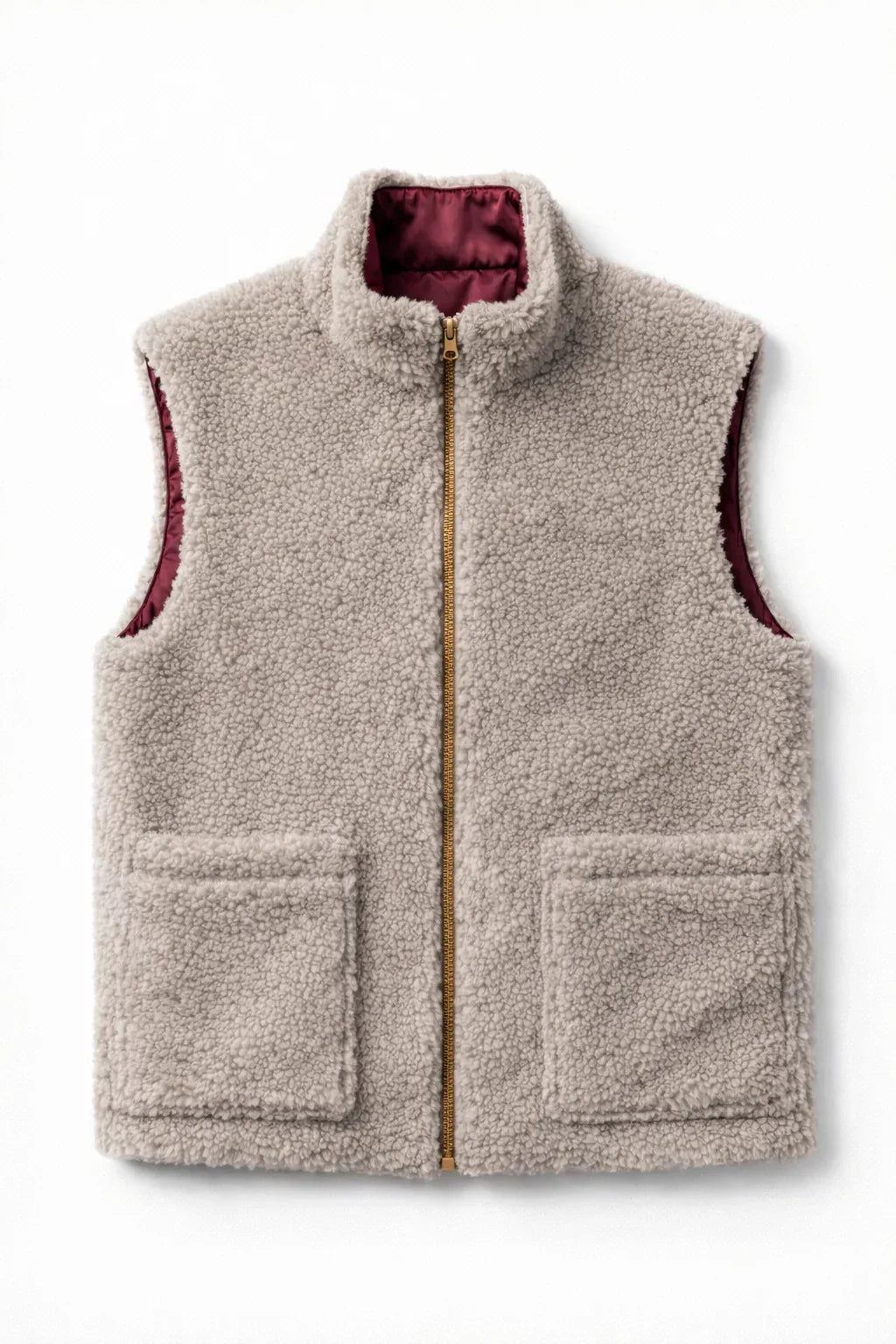 Woolen Unisex Vest - Beige-0