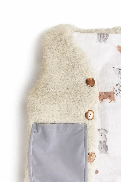 Baby/Kid Virgin Wool Vest - Grey-3