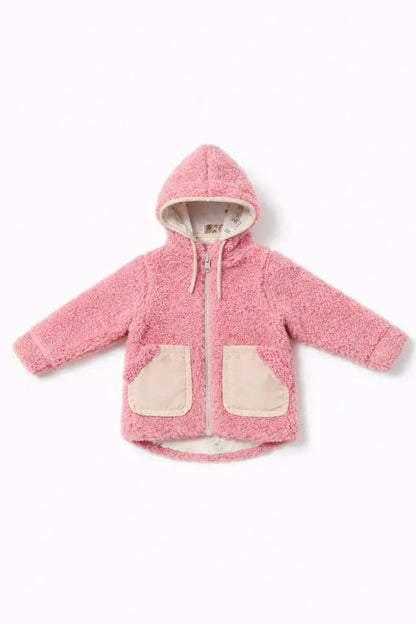 Baby/Kid Virgin Wool Jacket - Pink-0