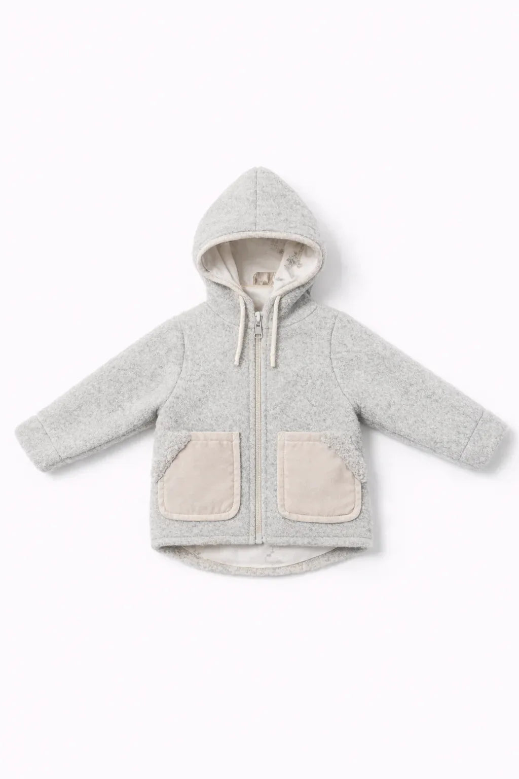 Baby/Kid Virgin Wool Jacket - Grey-0