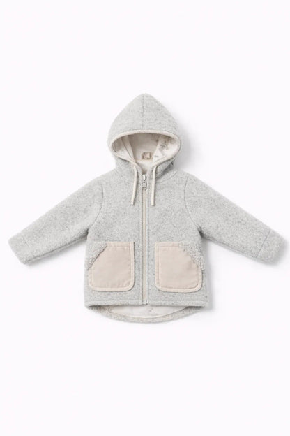 Baby/Kid Virgin Wool Jacket - Grey-0