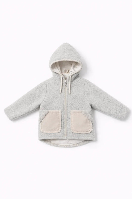 Baby/Kid Virgin Wool Jacket - Grey-0