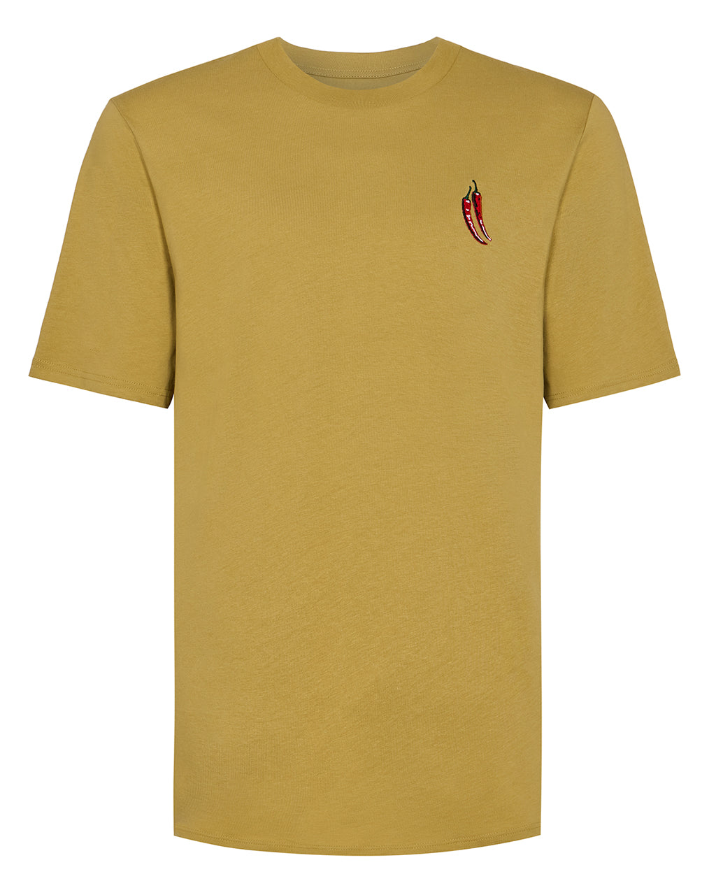 Chilli Embroidered Organic Cotton T-Shirt Green-0