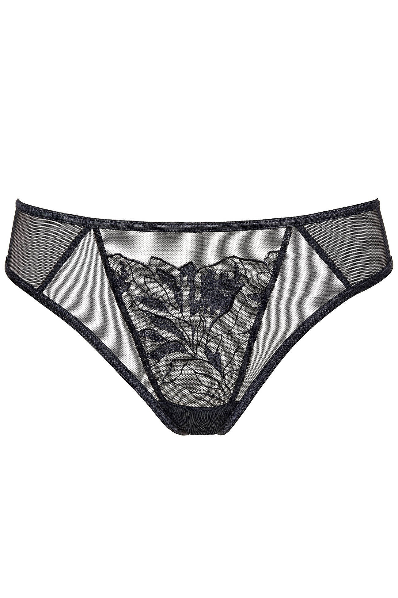 Sheer Mesh Thong Panty Gorteks Coco Black-4
