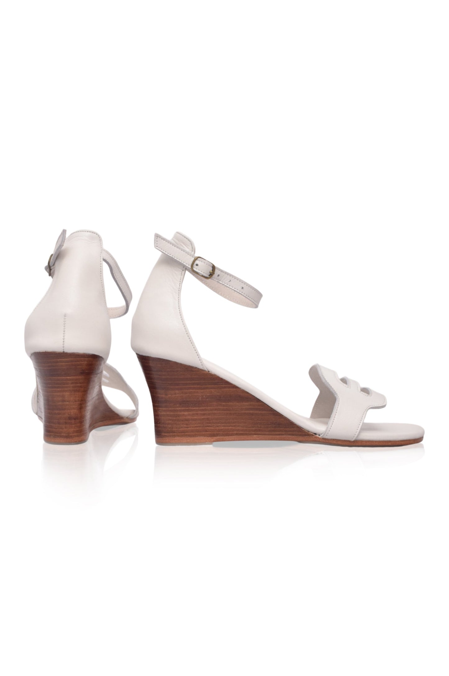 Como Leather Wedge Sandals-4