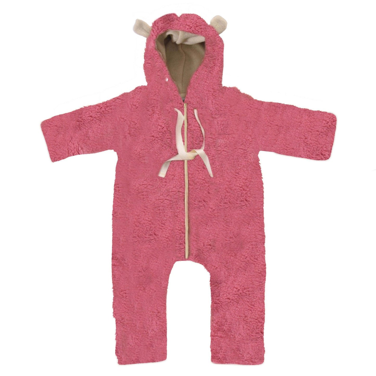 Baby/Kid Virgin Wool Overall - Pink-0