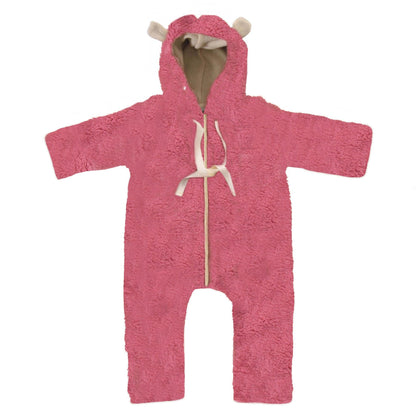 Baby/Kid Virgin Wool Overall - Pink-0