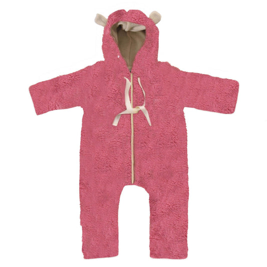 Baby/Kid Virgin Wool Overall - Pink-0