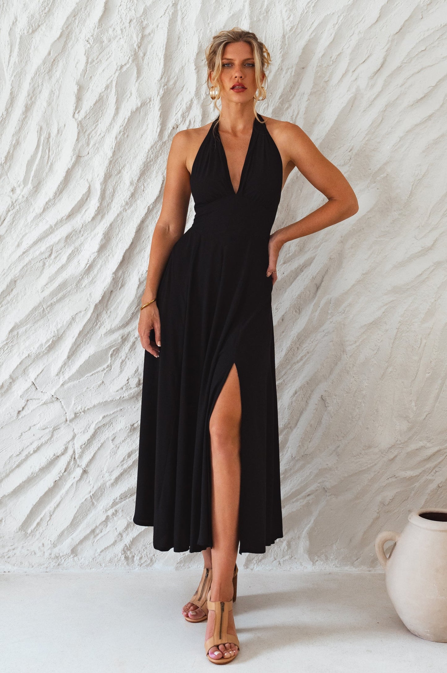 Costa Brava Halterneck Maxi Dress-7