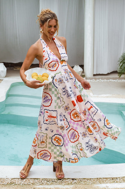 Costa Brava Halterneck Maxi Dress-6