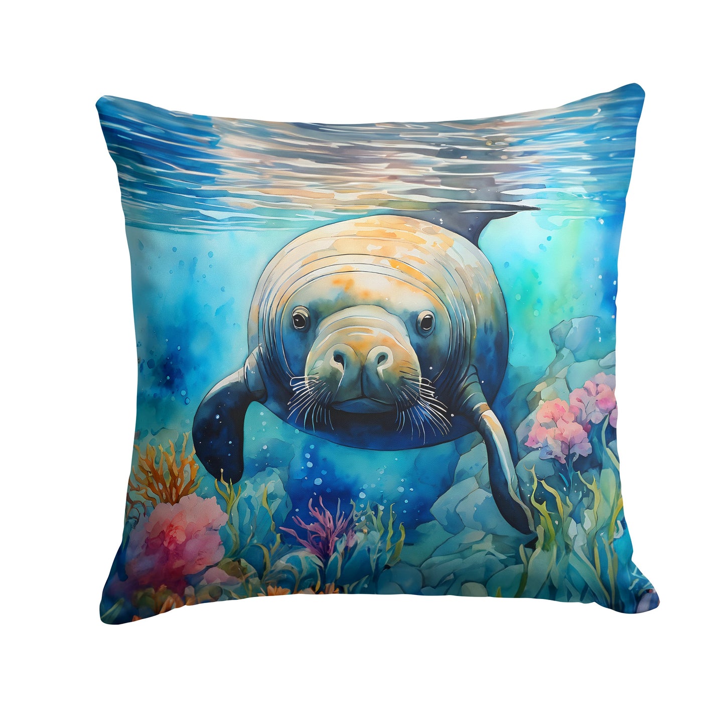 Manatee Throw Pillow-0