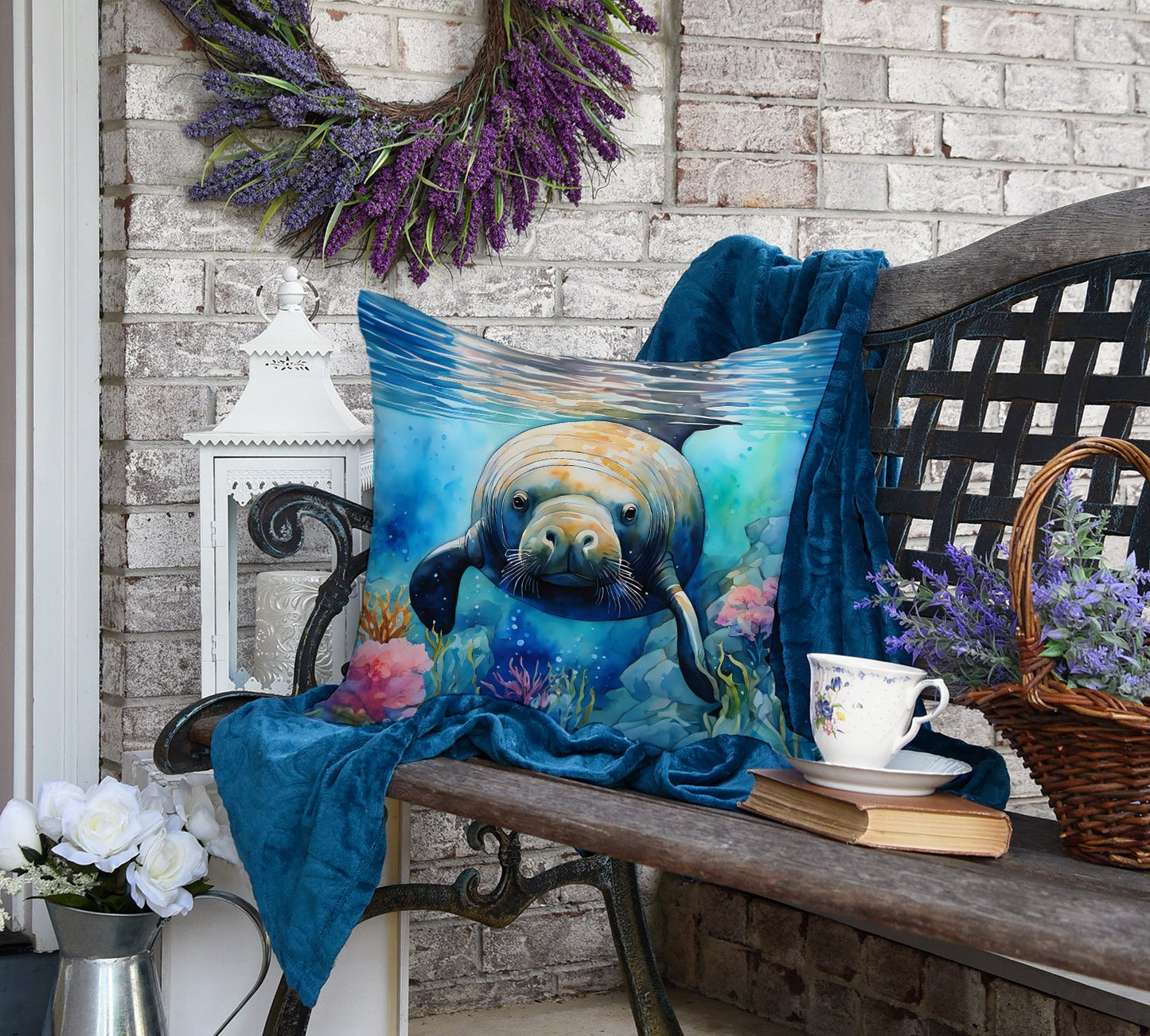Manatee Throw Pillow-3