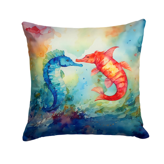 Seahorses Throw Pillow-0