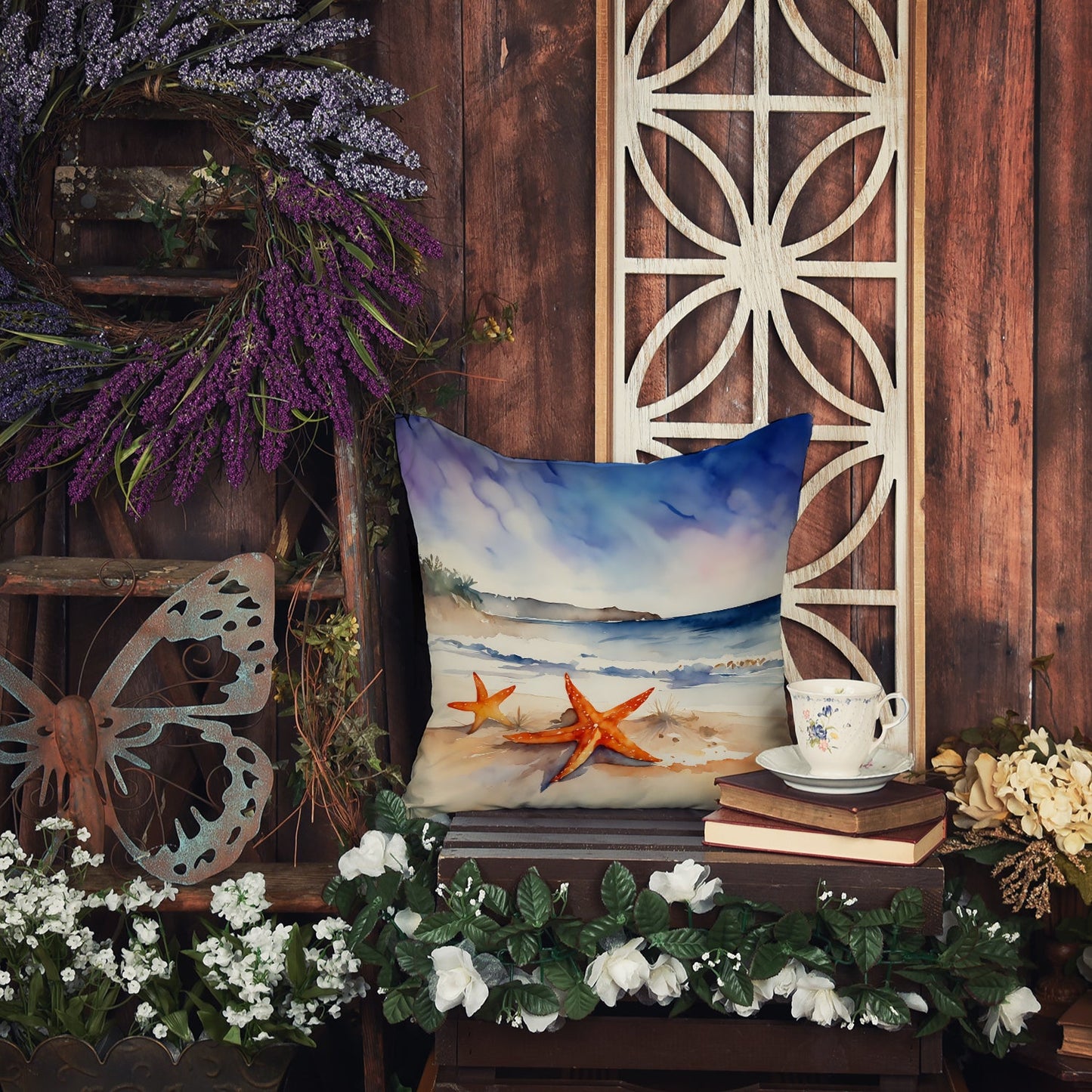 Starfish Throw Pillow-3