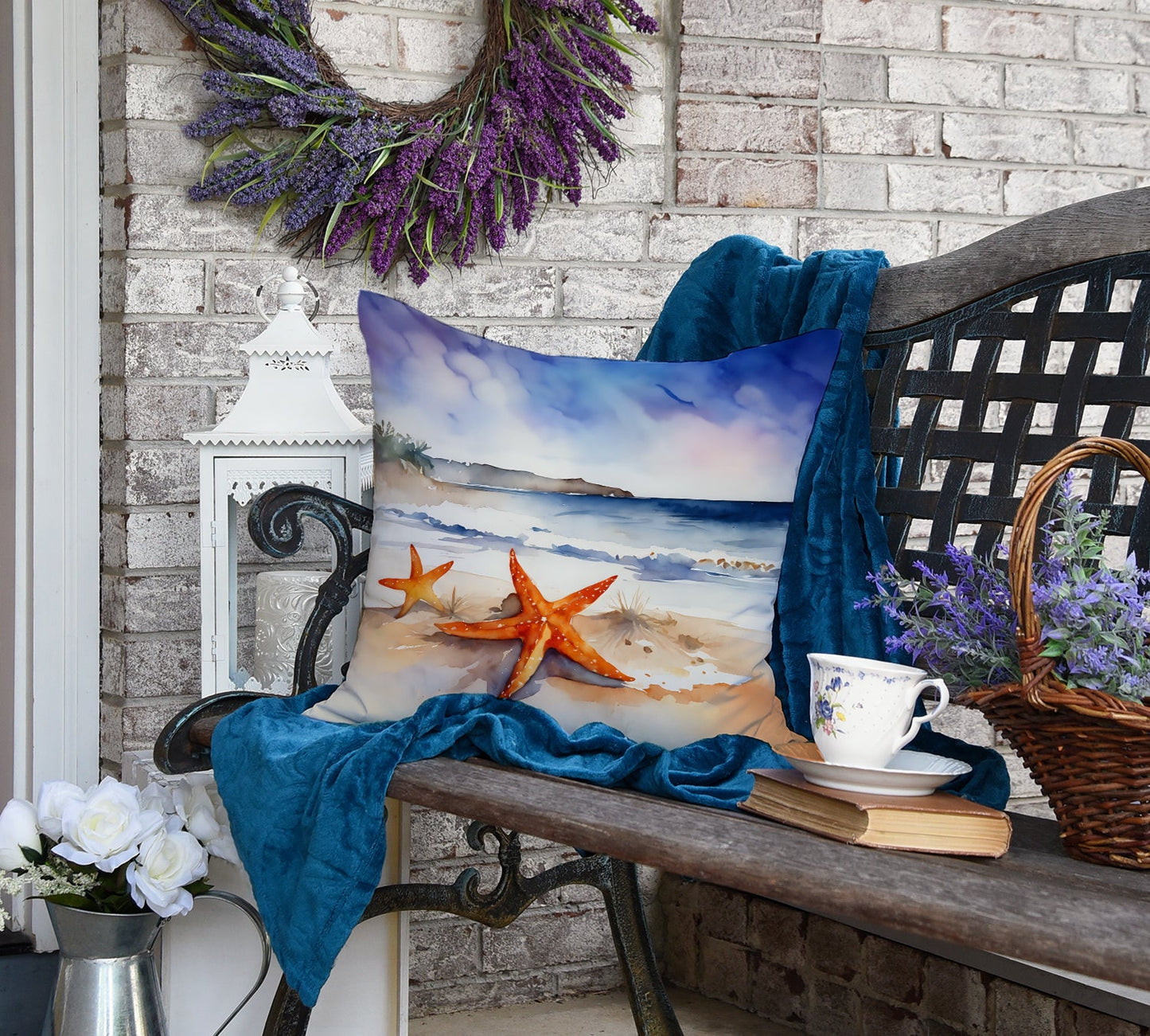 Starfish Throw Pillow-3