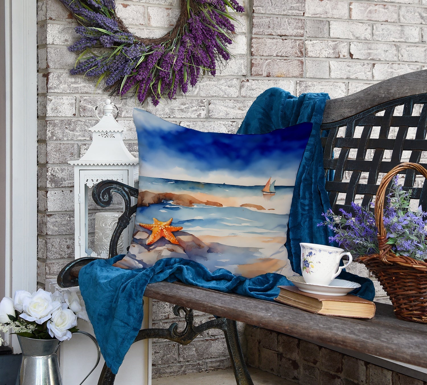 Starfish Throw Pillow-3