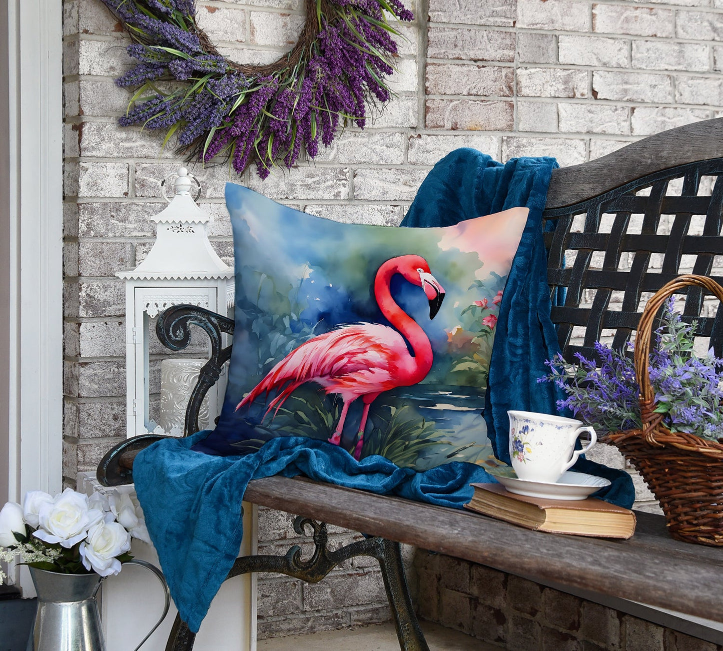 Flamingo Throw Pillow-3