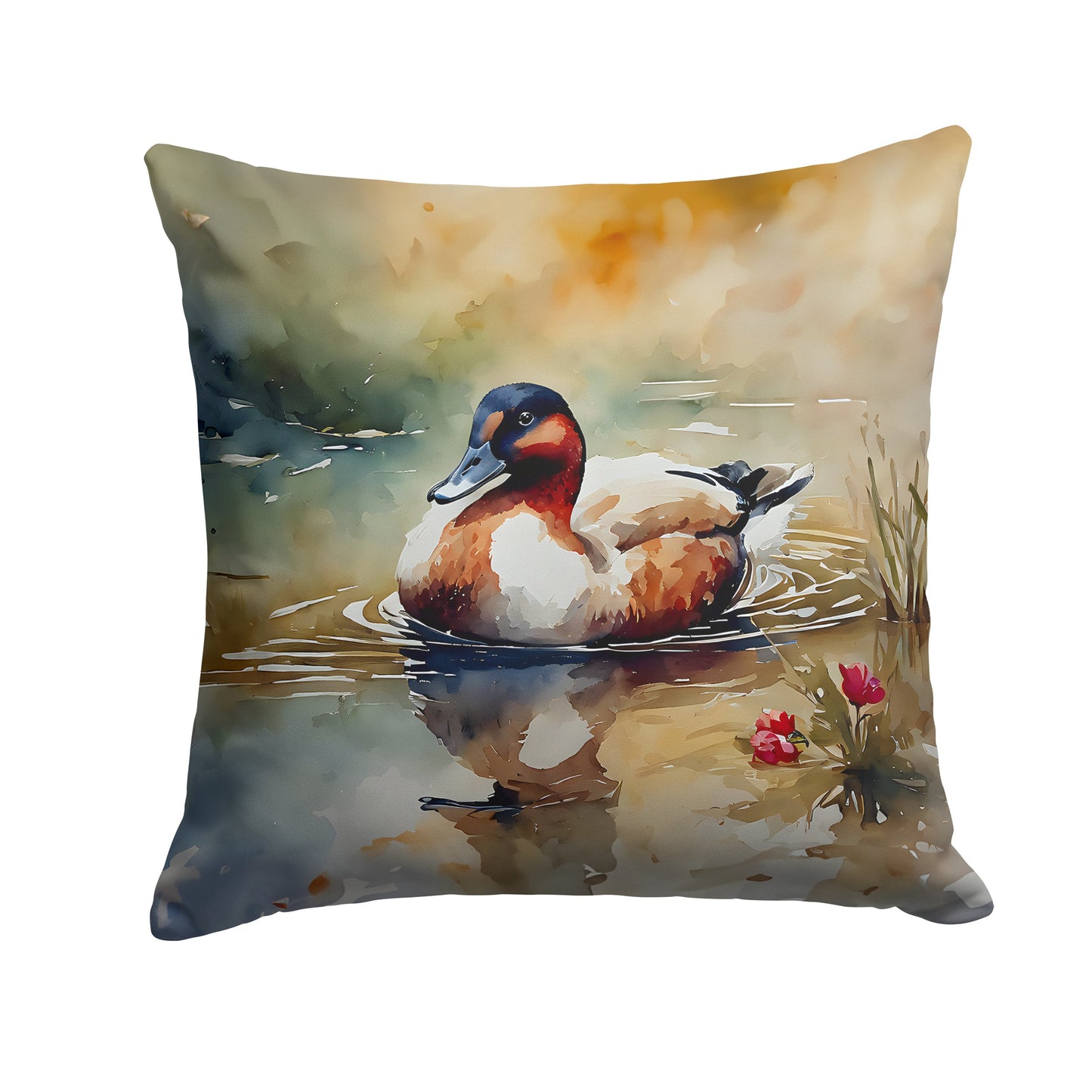 Canvasback Throw Pillow-0