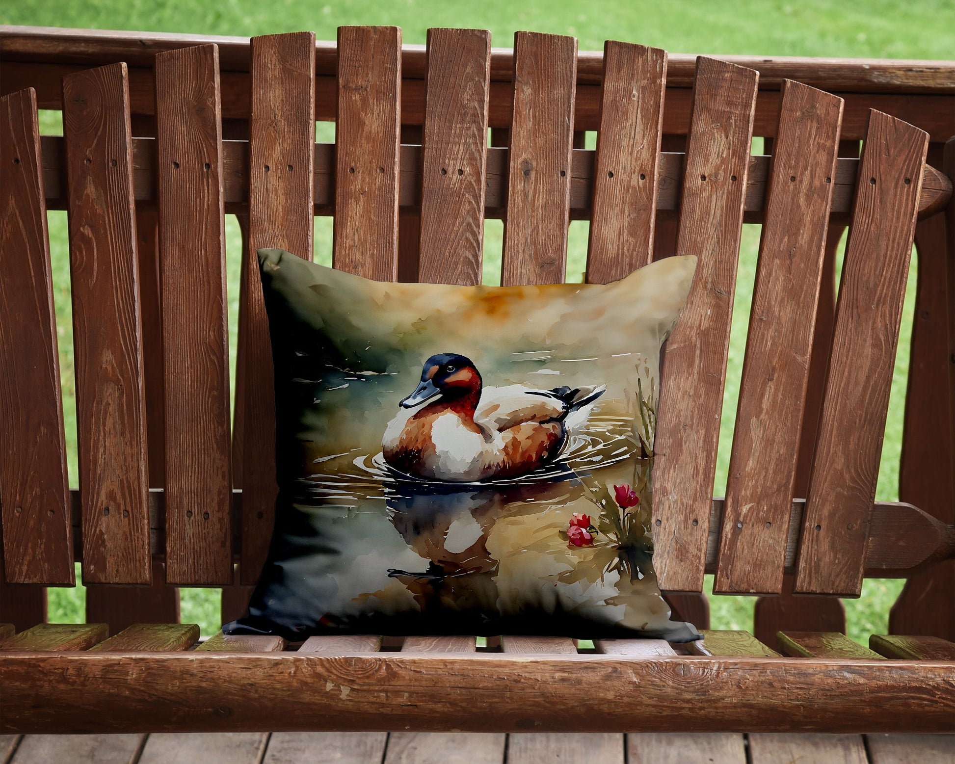 Canvasback Throw Pillow-1