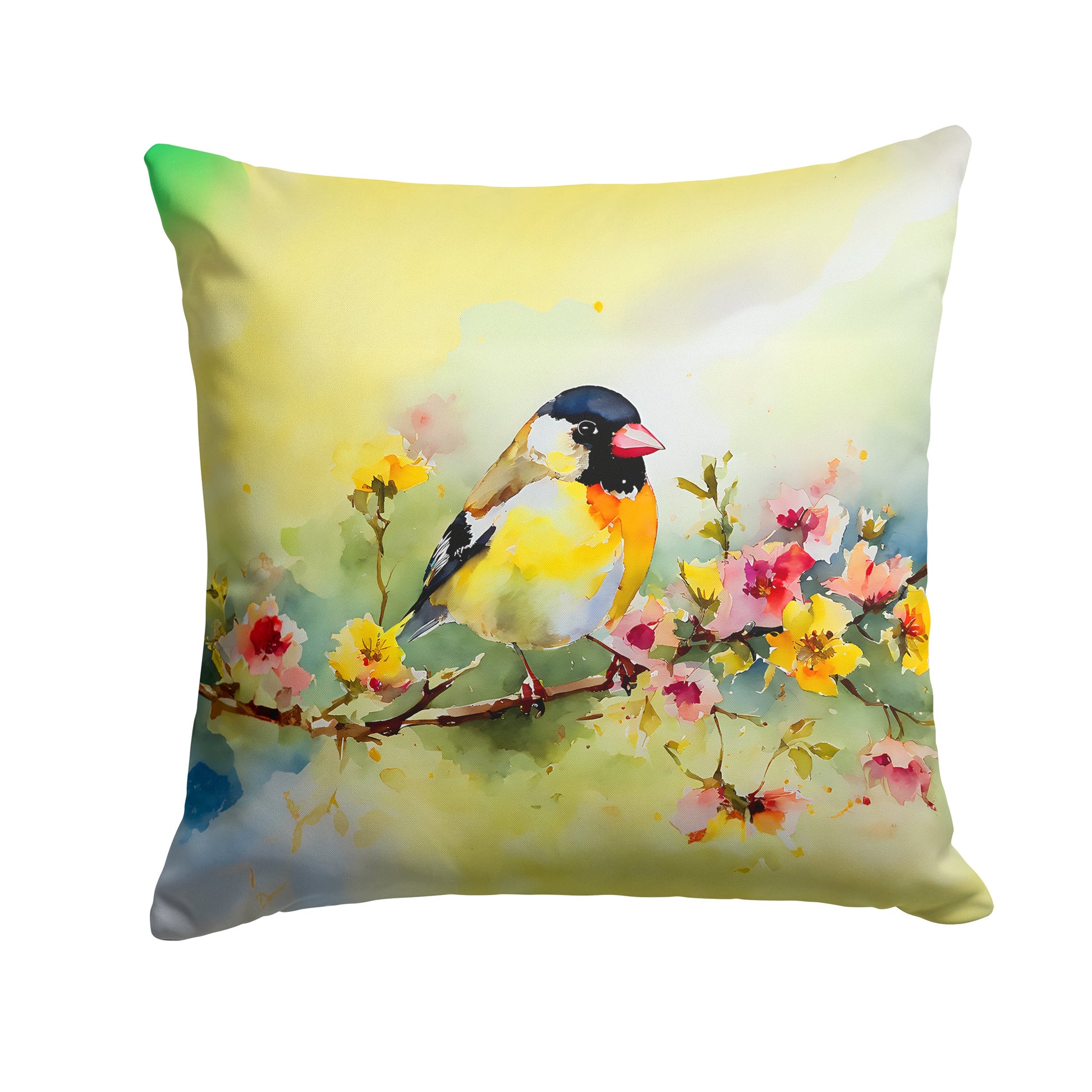 Goldfinch Throw Pillow-0
