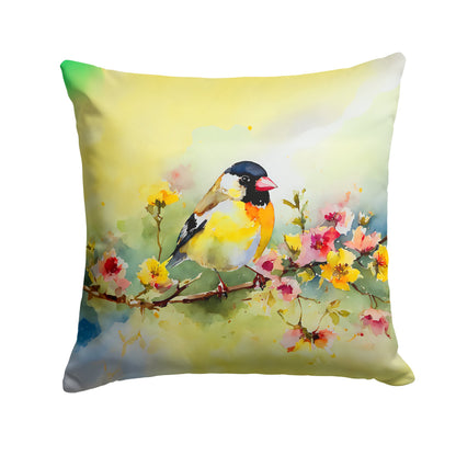 Goldfinch Throw Pillow-0