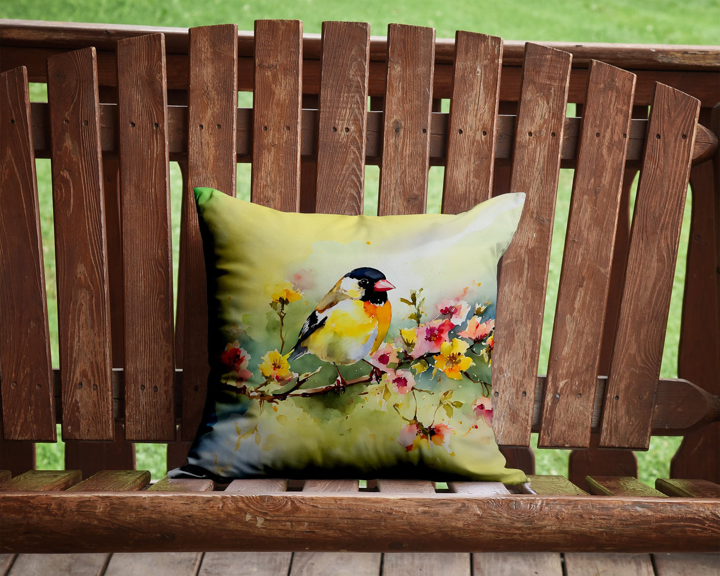 Goldfinch Throw Pillow-1