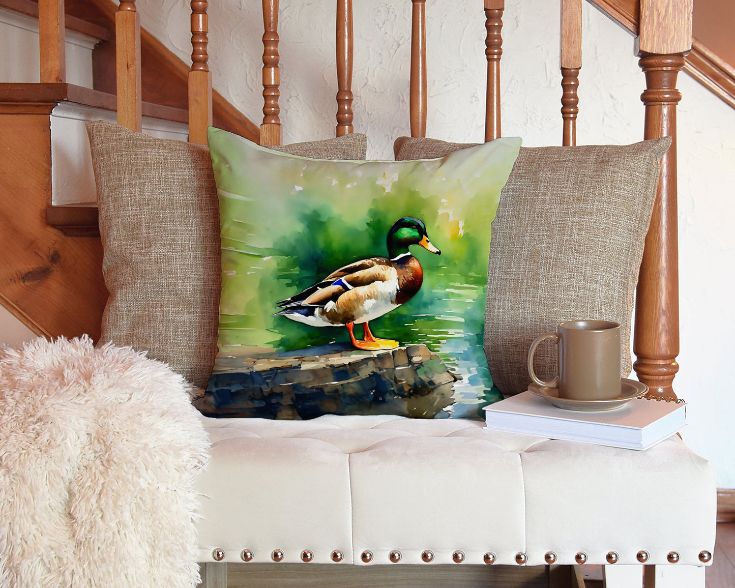 Mallard Throw Pillow-2