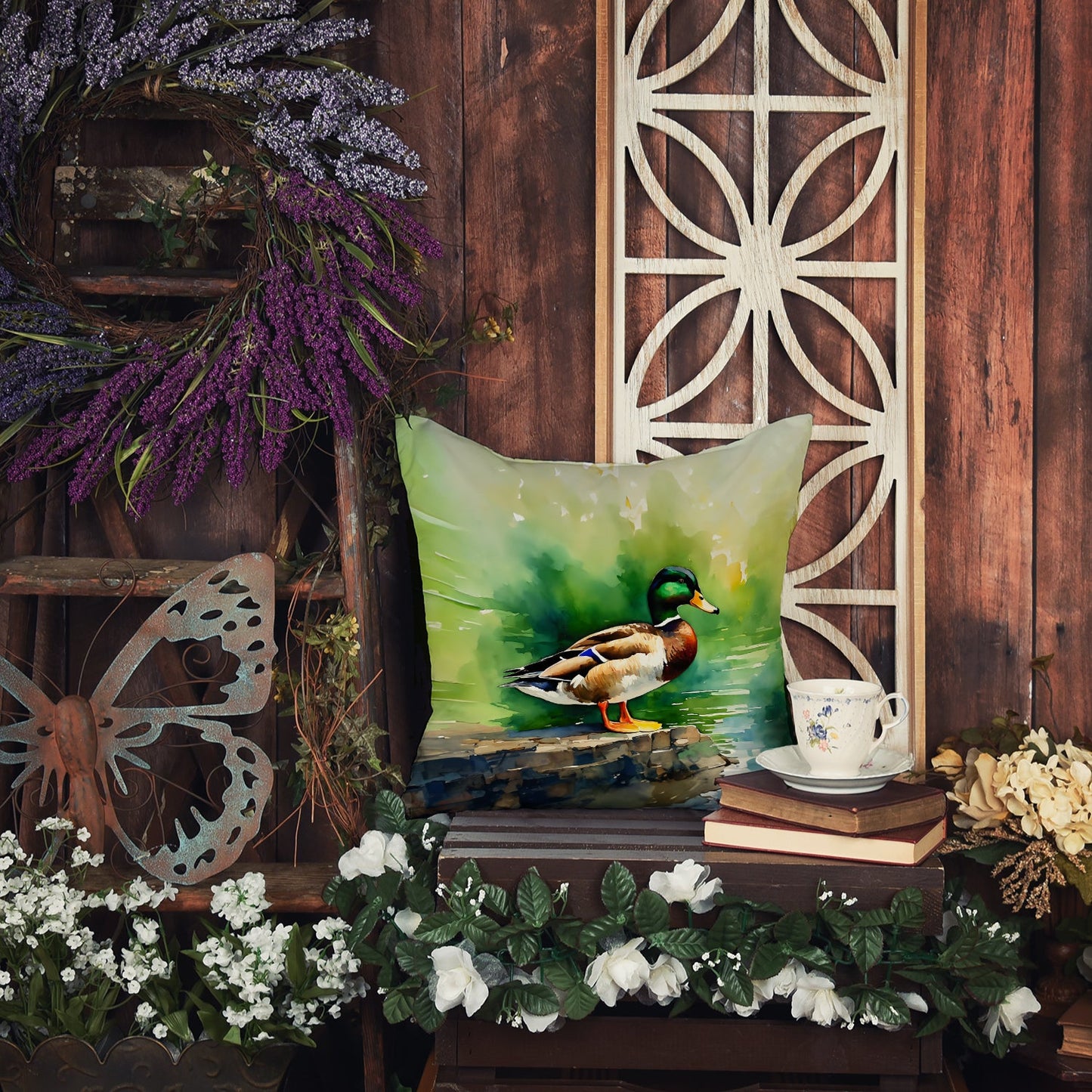 Mallard Throw Pillow-3