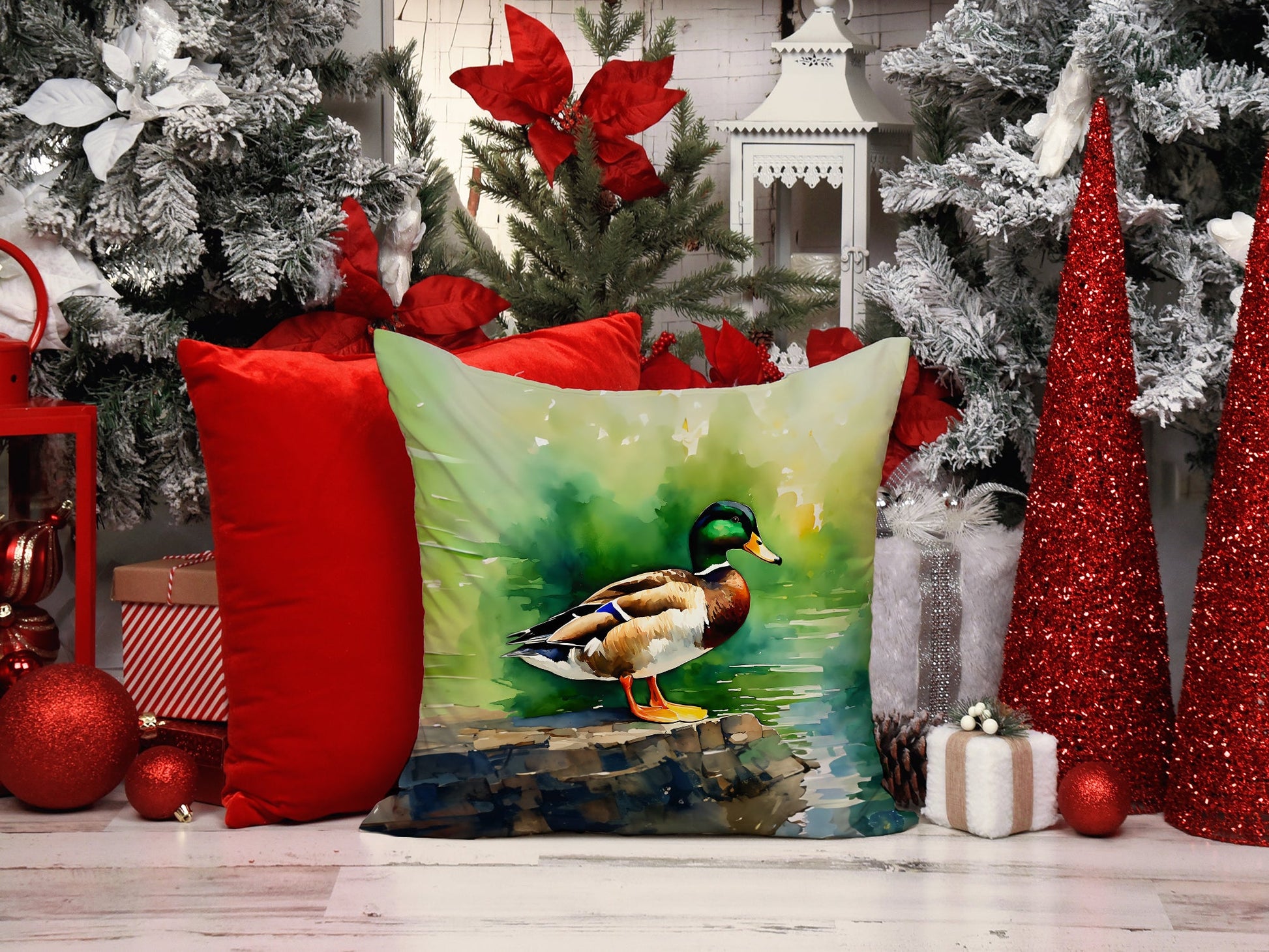 Mallard Throw Pillow-4