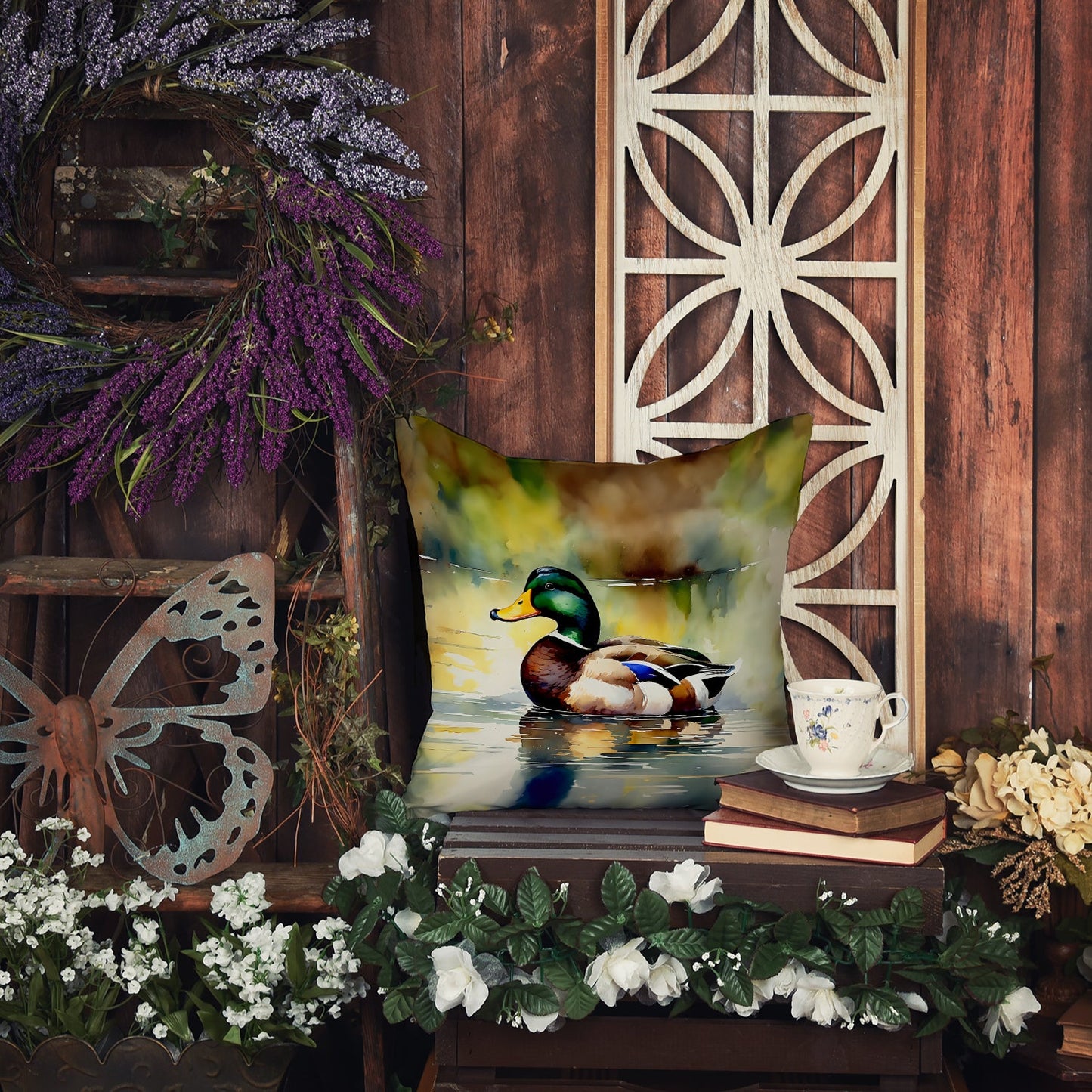 Mallard Throw Pillow-3
