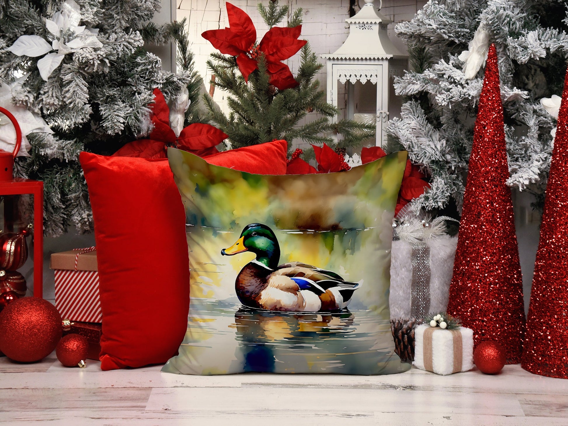 Mallard Throw Pillow-4