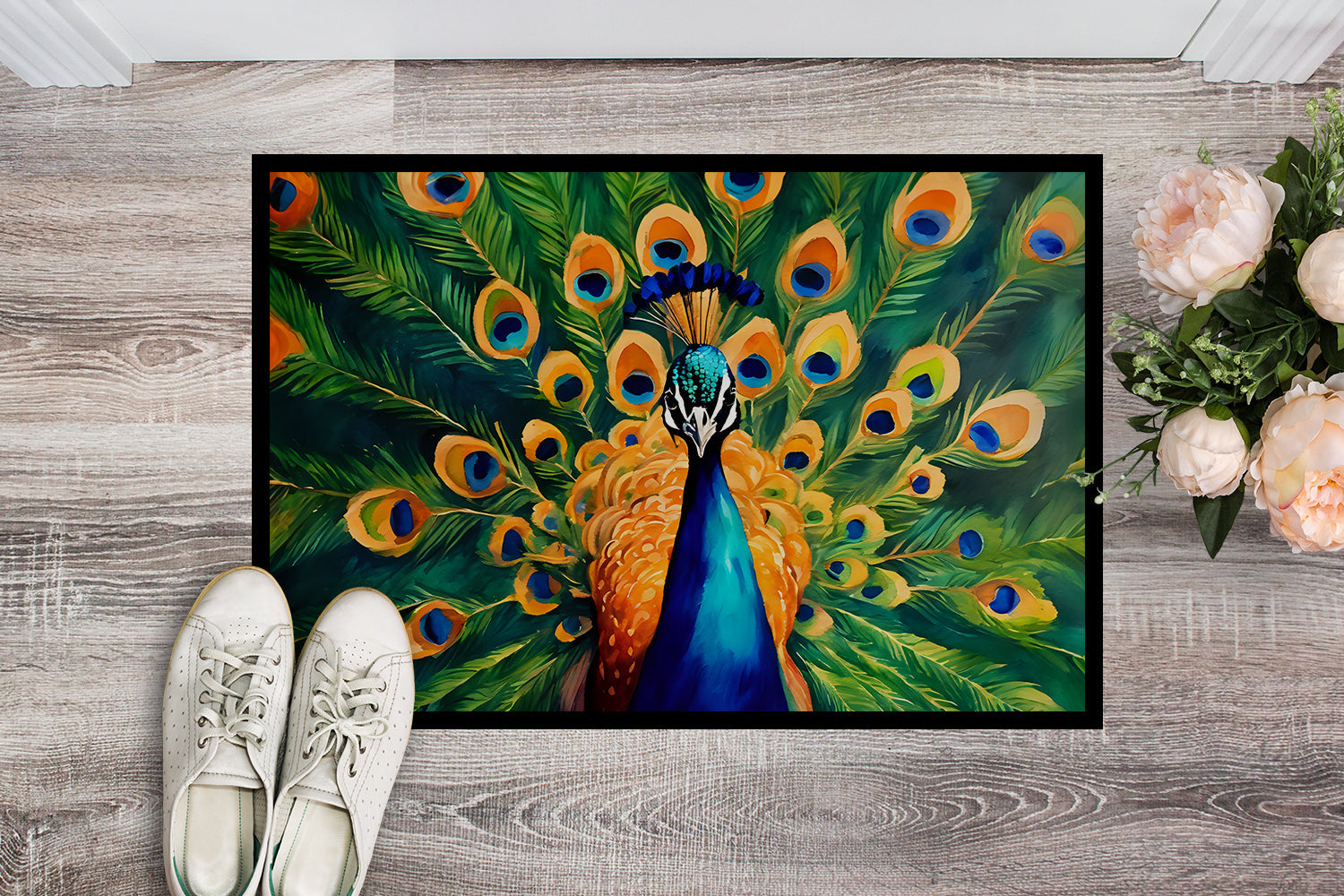 Peacock Doormat-1