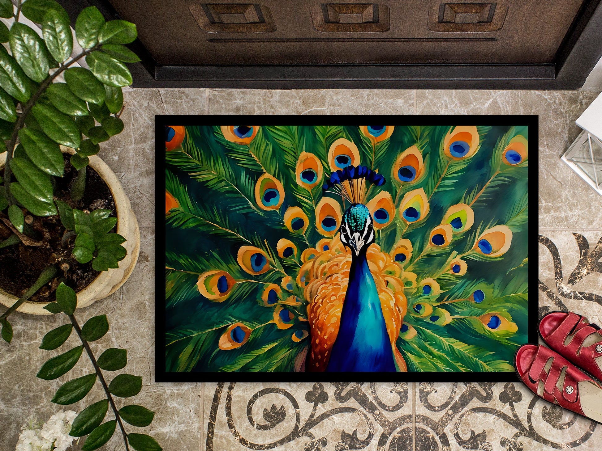Peacock Doormat-2